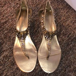 BCBG GENERATION GOLD sandal heel wedge shoe